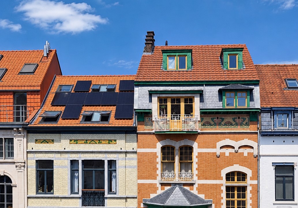 Transformer une maison en plusieurs appartements à Bruxelles, exemple de façades de maisons bruxelloises